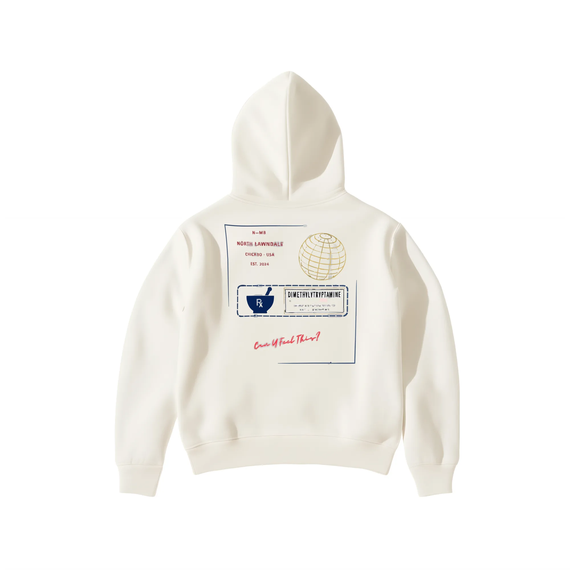 N-MB "Faded Hearts X Di-Tryppin" Founder's Edition Hoodie (Creme) view 2