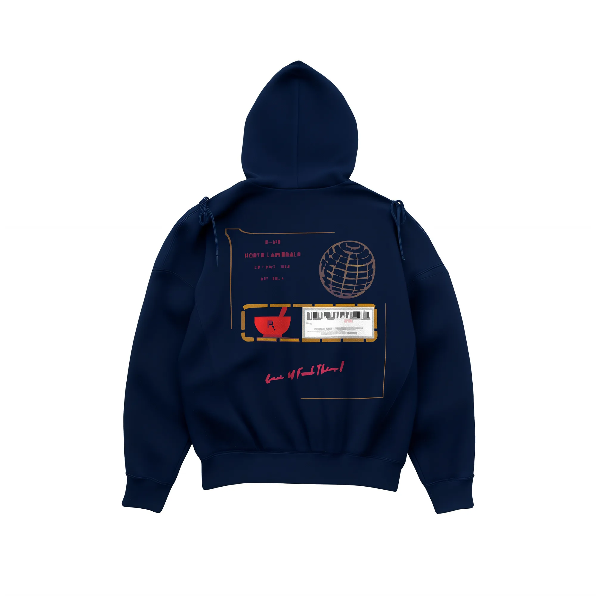 N-MB "Faded Hearts X Di-Tryppin" Limited Edition Hoodie (Navy) view 2