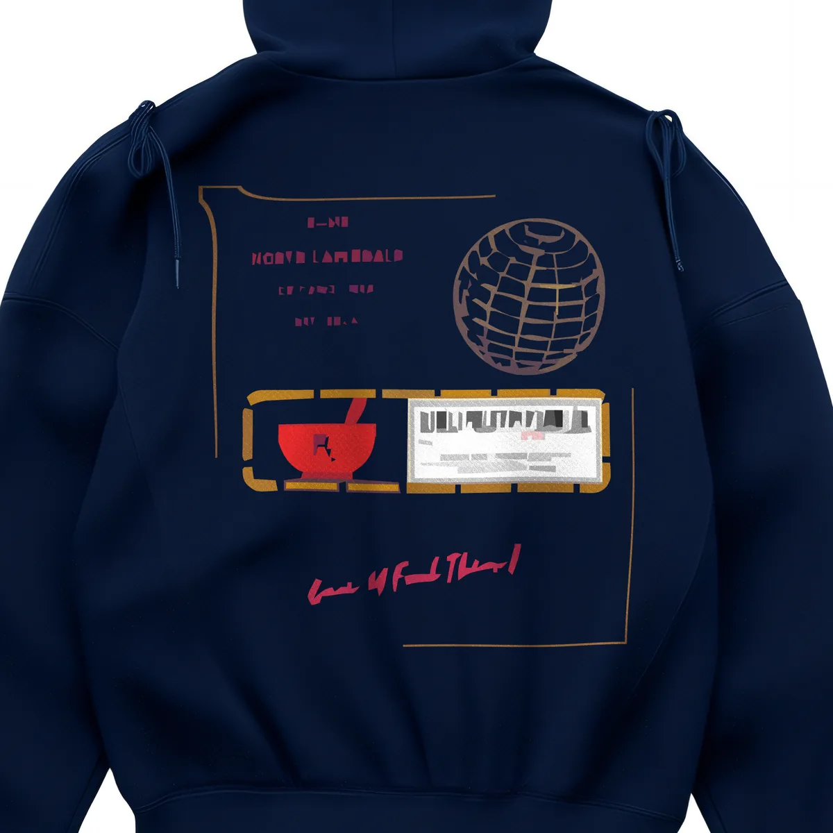 N-MB "Faded Hearts X Di-Tryppin" Limited Edition Hoodie (Navy) view 6
