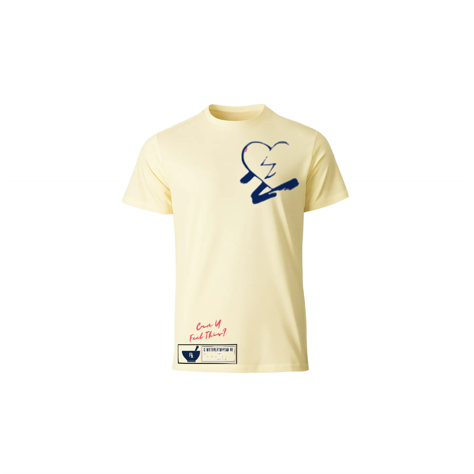 N-MB "Faded Hearts X Di-Tryppin" T-Shirt (Cream)