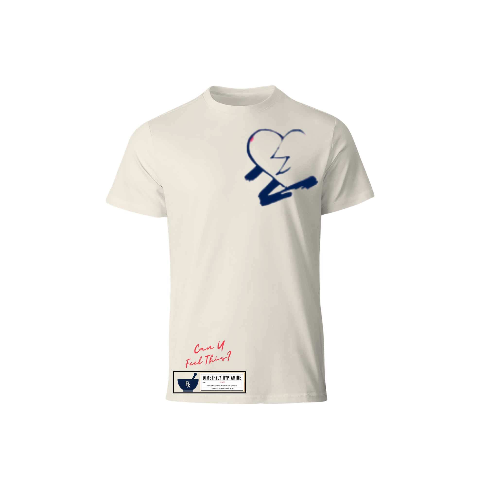 N-MB "Faded Hearts X Di-Tryppin" T-Shirt (Cream)