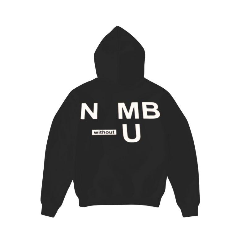 N-MB "Without U" Hoodie (Black) view 2
