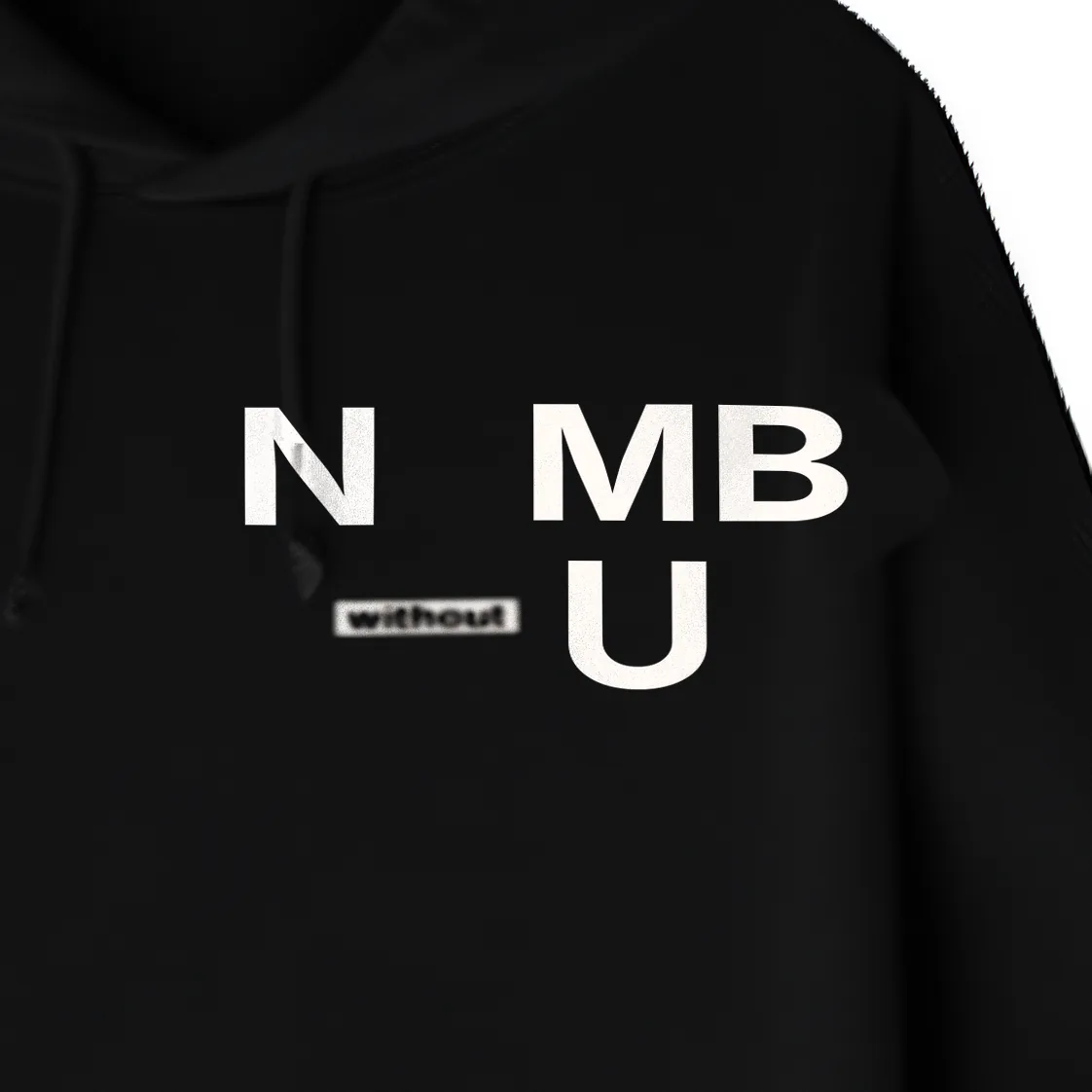 N-MB "Without U" Hoodie (Black) view 3