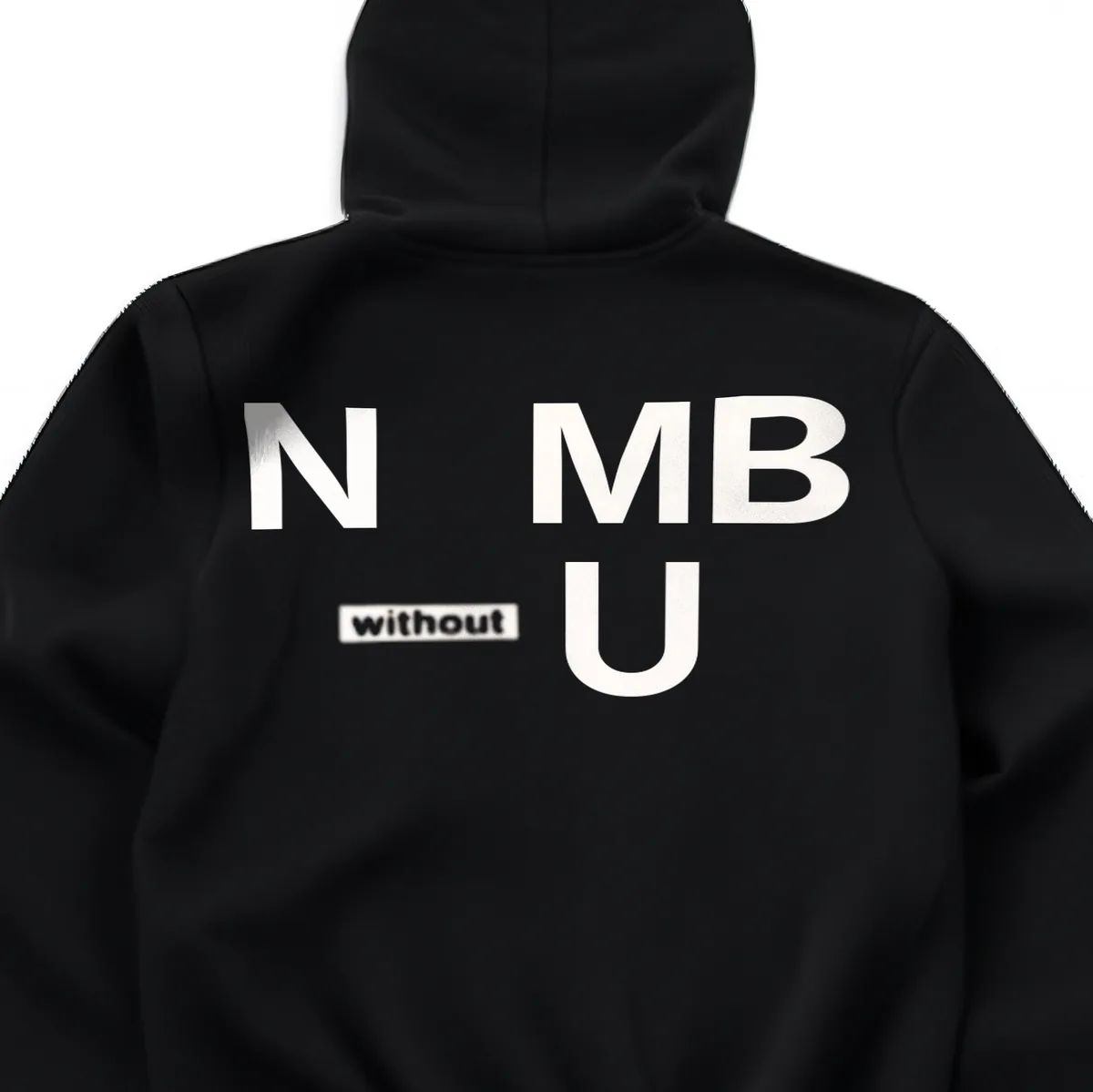 N-MB "Without U" Hoodie (Black) view 4
