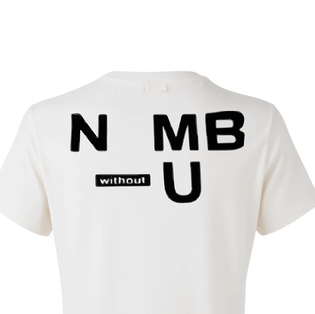 N-MB "Without U" T-Shirt (White) view 4