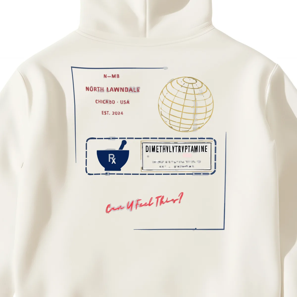 N-MB "Faded Hearts X Di-Tryppin" Founder's Edition Hoodie (Creme) detail 1