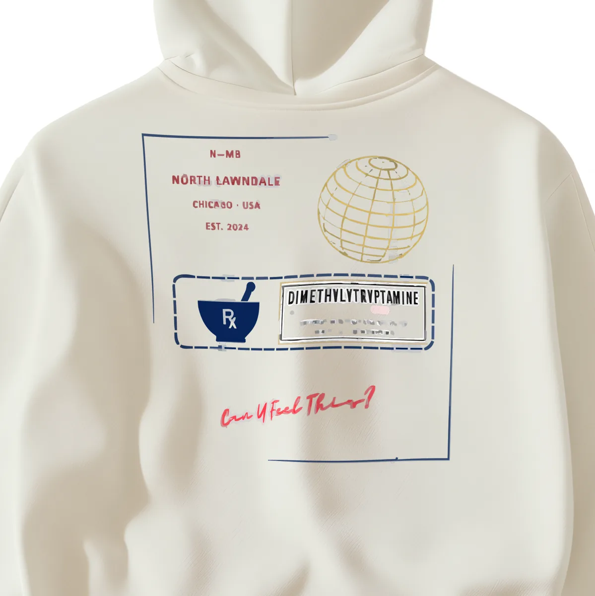 N-MB "Faded Hearts X Di-Tryppin" Limited Edition Hoodie (Navy) detail 1