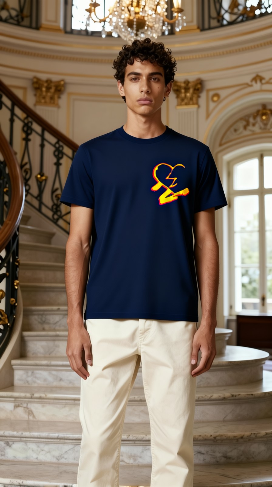 N-MB "Faded Hearts" T-Shirt (Navy), Lookbook